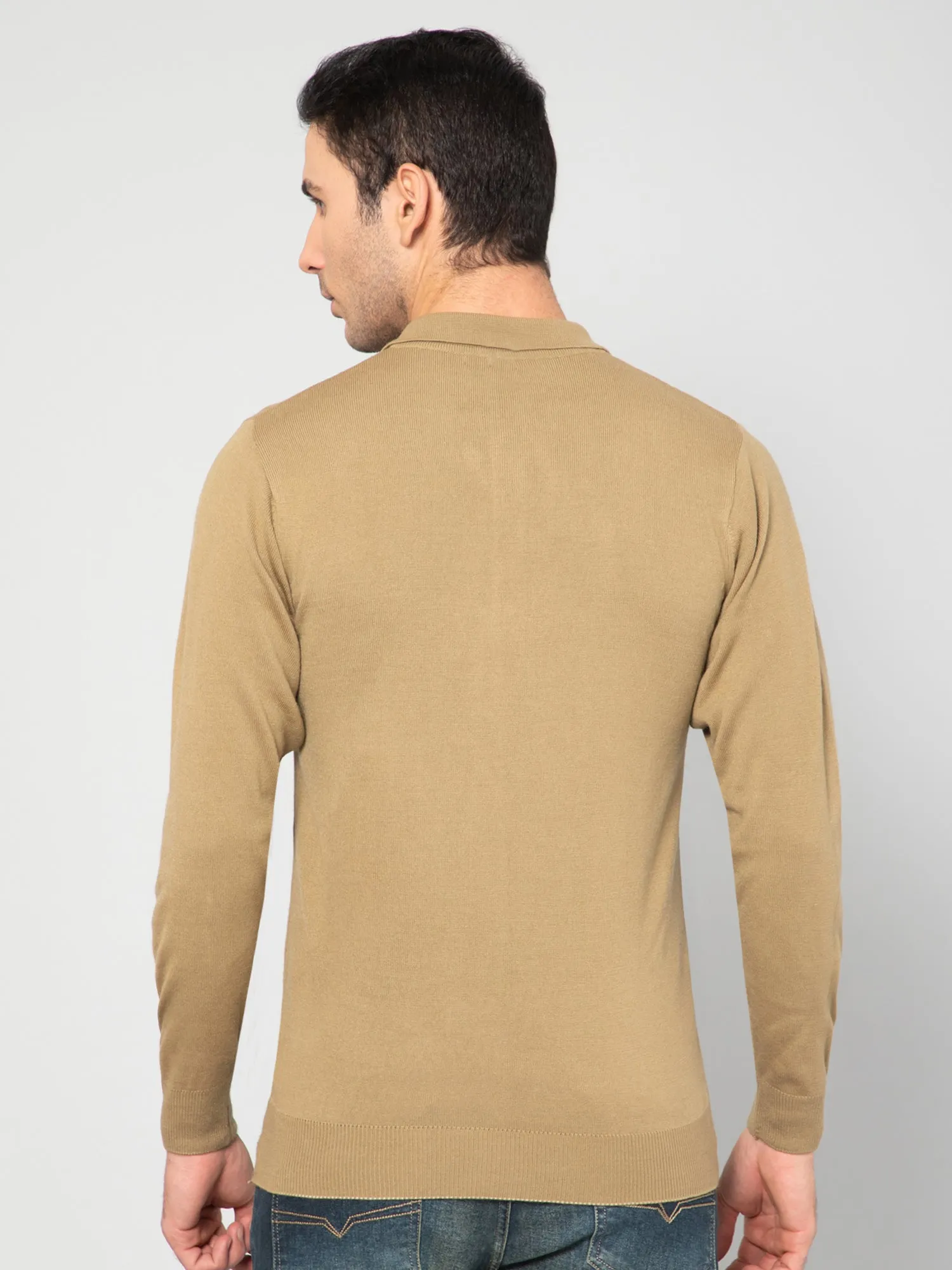 Men Khaki Sweater