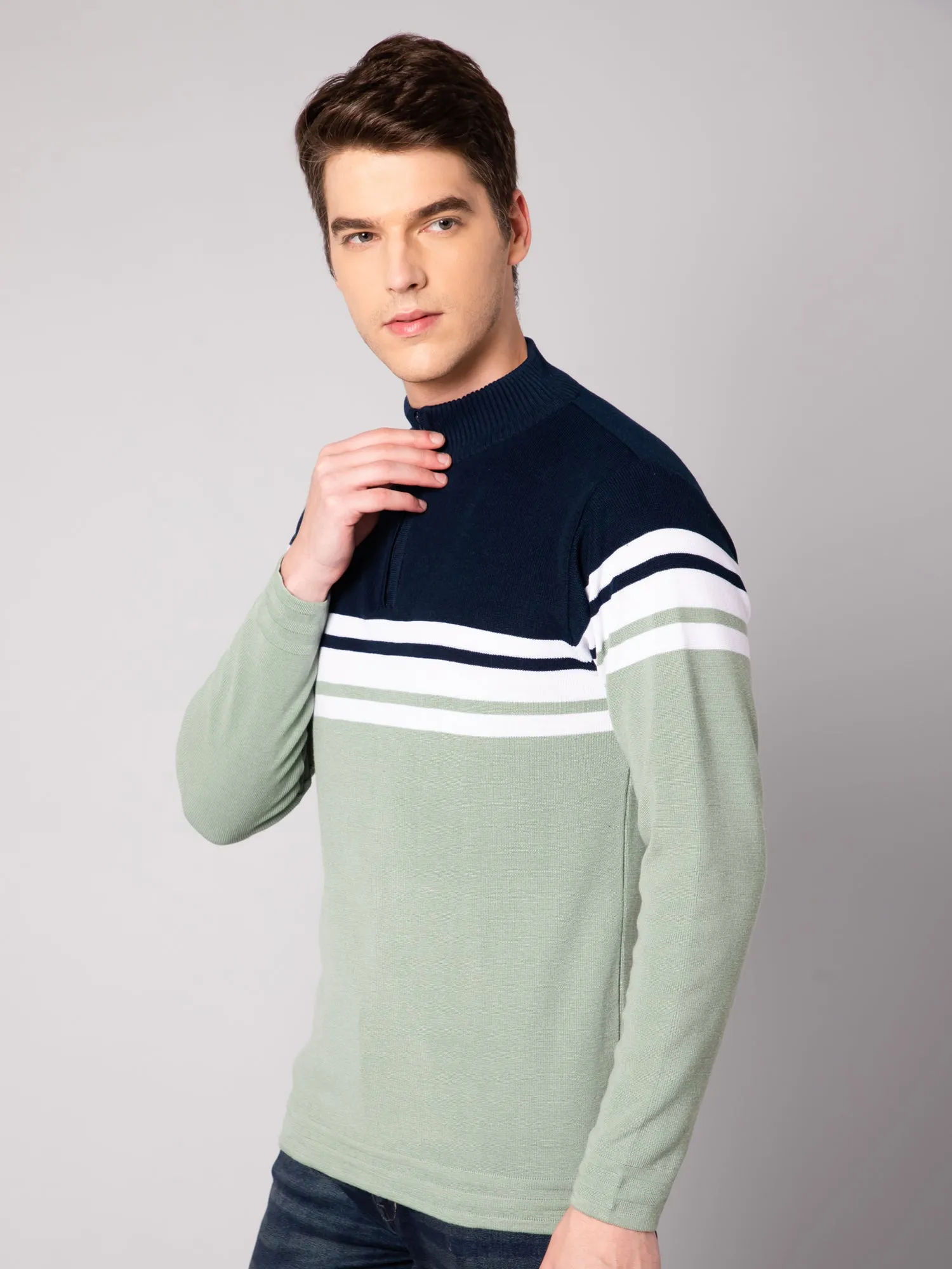 Mens Light Green Sweater