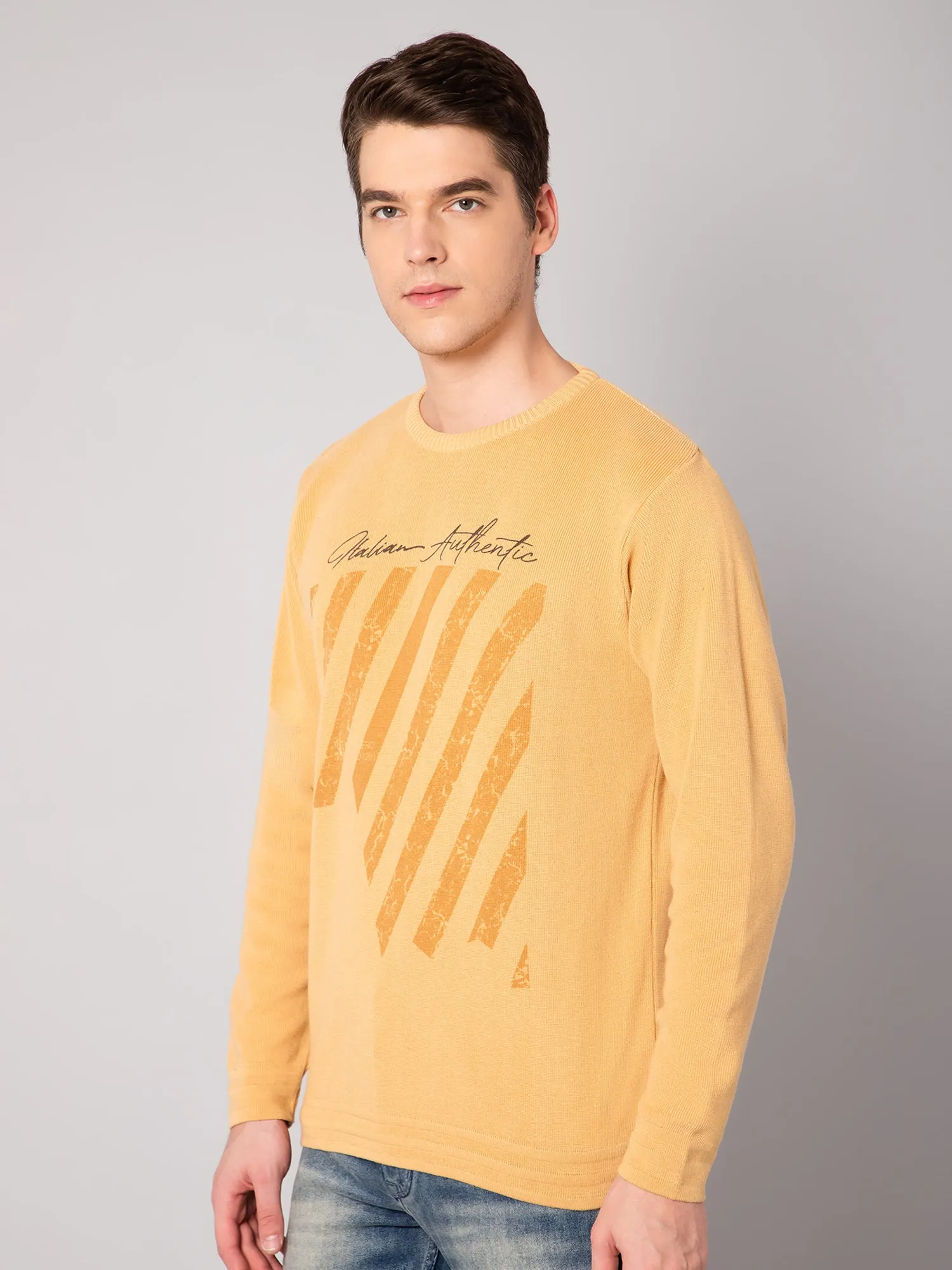 Mens Mustard Sweater