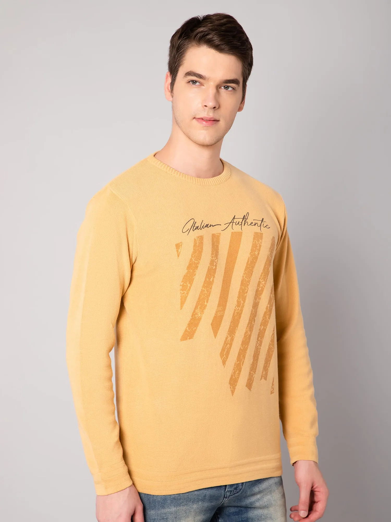 Mens Mustard Sweater