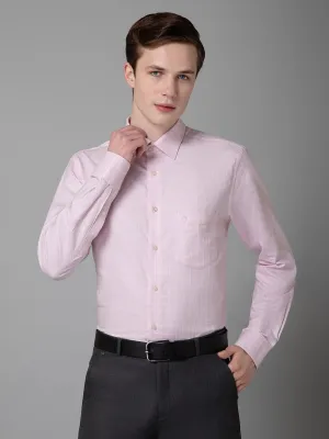 Men's Pink Formal Small Checks Full Sleeve Shirt