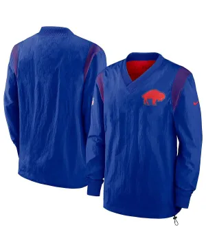 Men's royal buffalo bills sideline team id Nike reversible pullover windbreaker