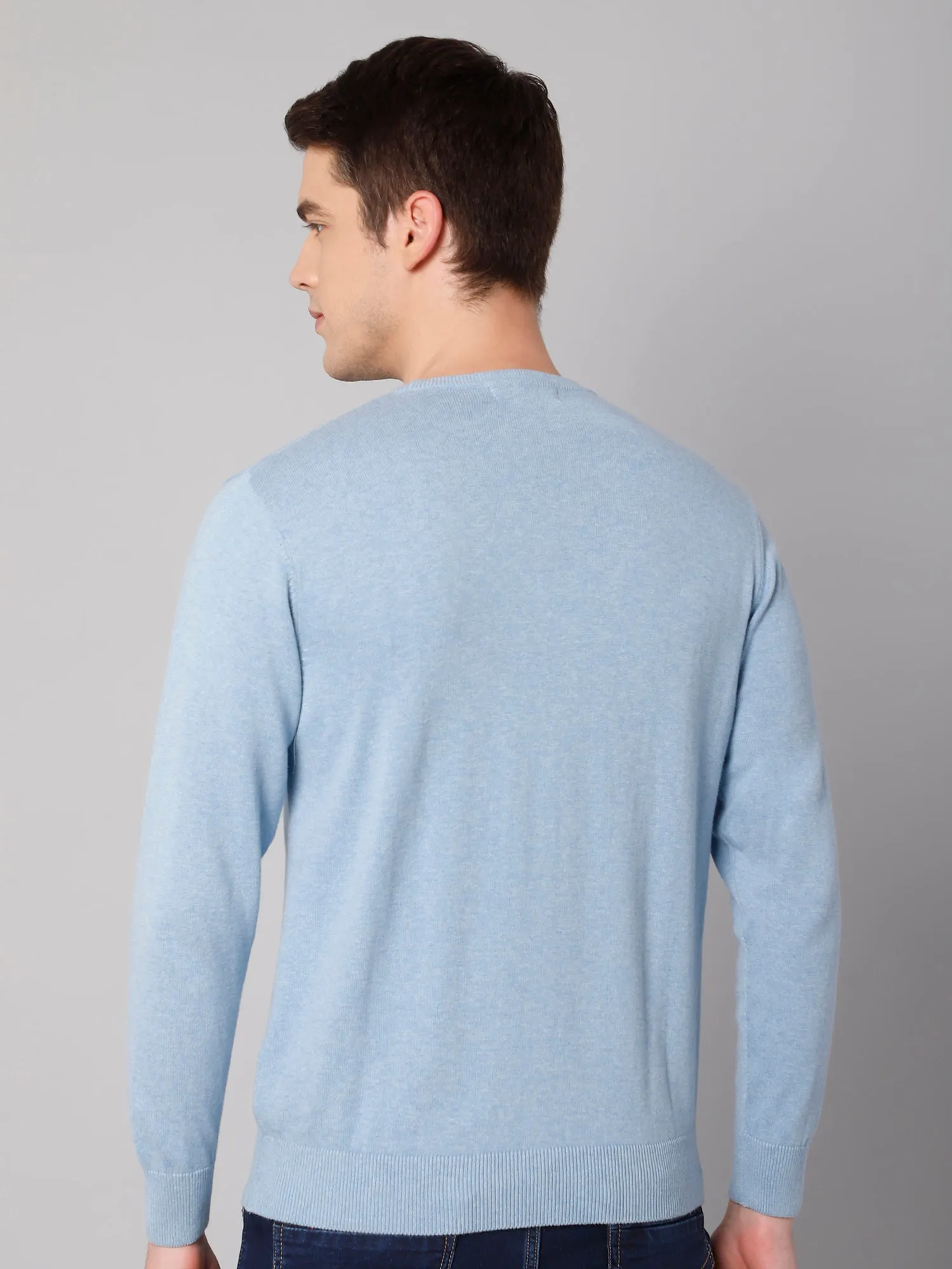 Mens Sky Melange Sweater