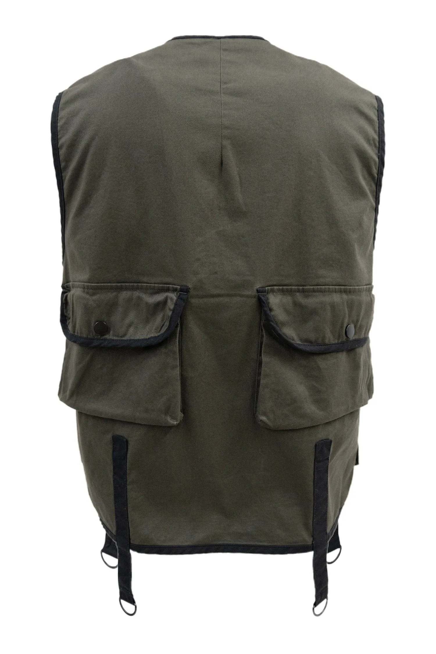 Men's Woven Multi Cargo Pocket Utility Vest