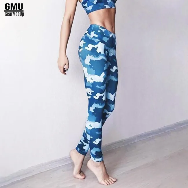 Mid-Waist Compression Camouflage Leggings