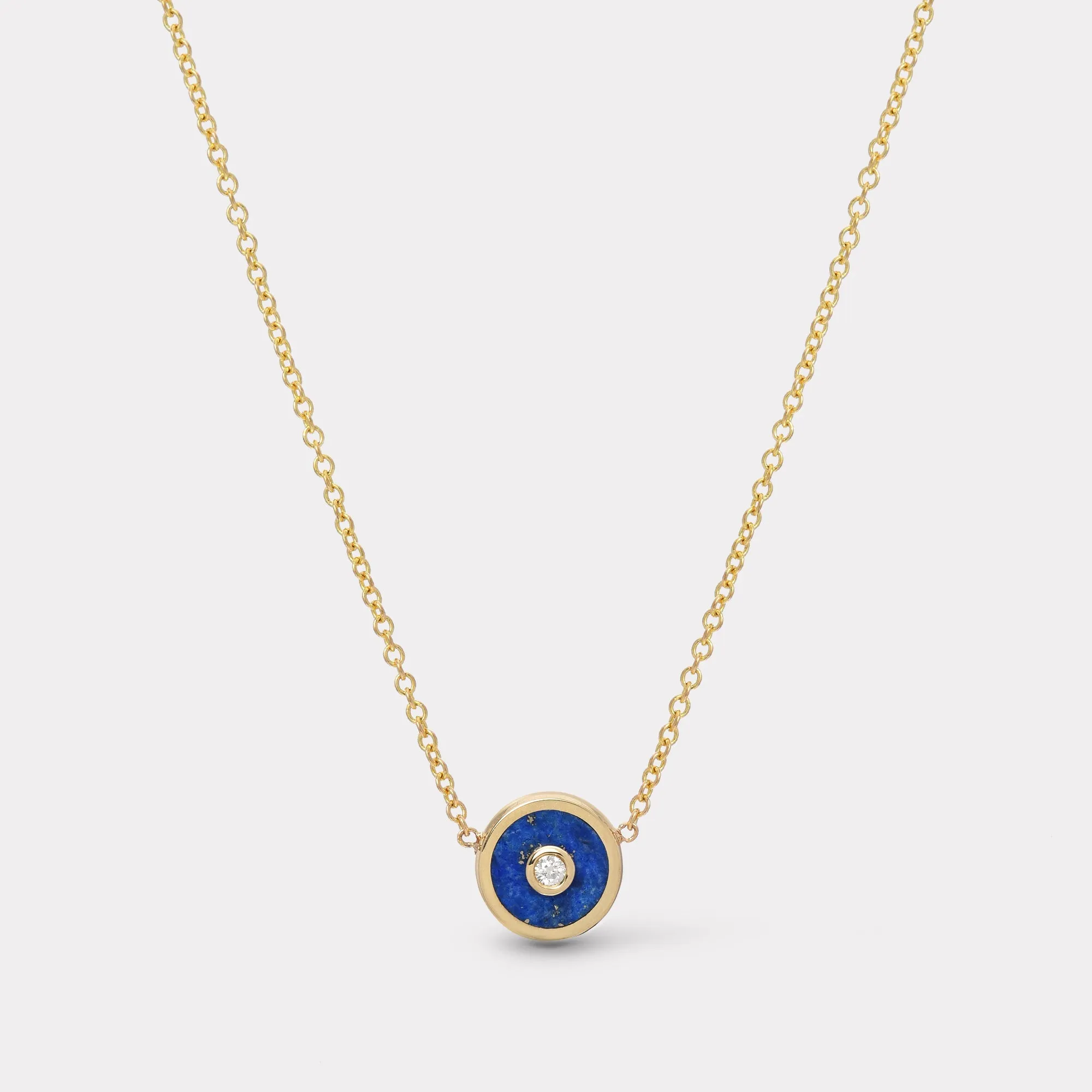 Mini Compass Pendant with Lapis