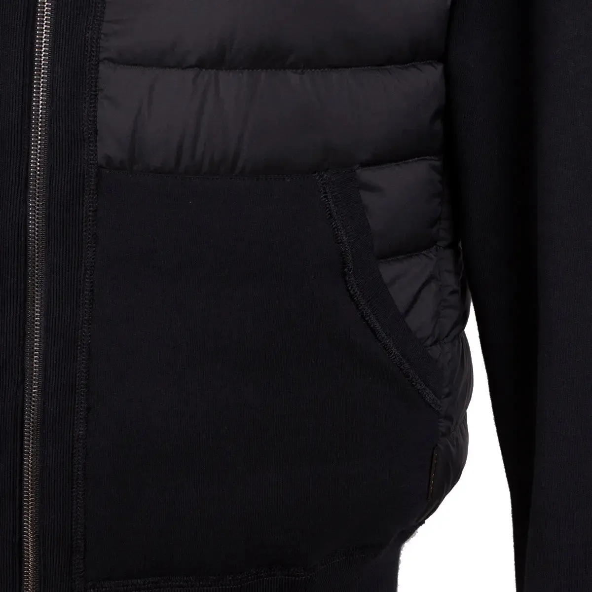 Moorer Black 'Chirico' Quilted Goose Down Hooded Jacket