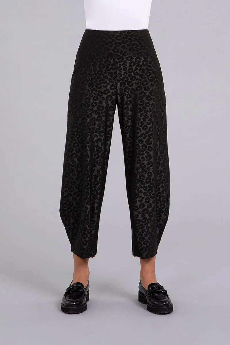 Narrow Lantern Pant | Black Animal Emboss