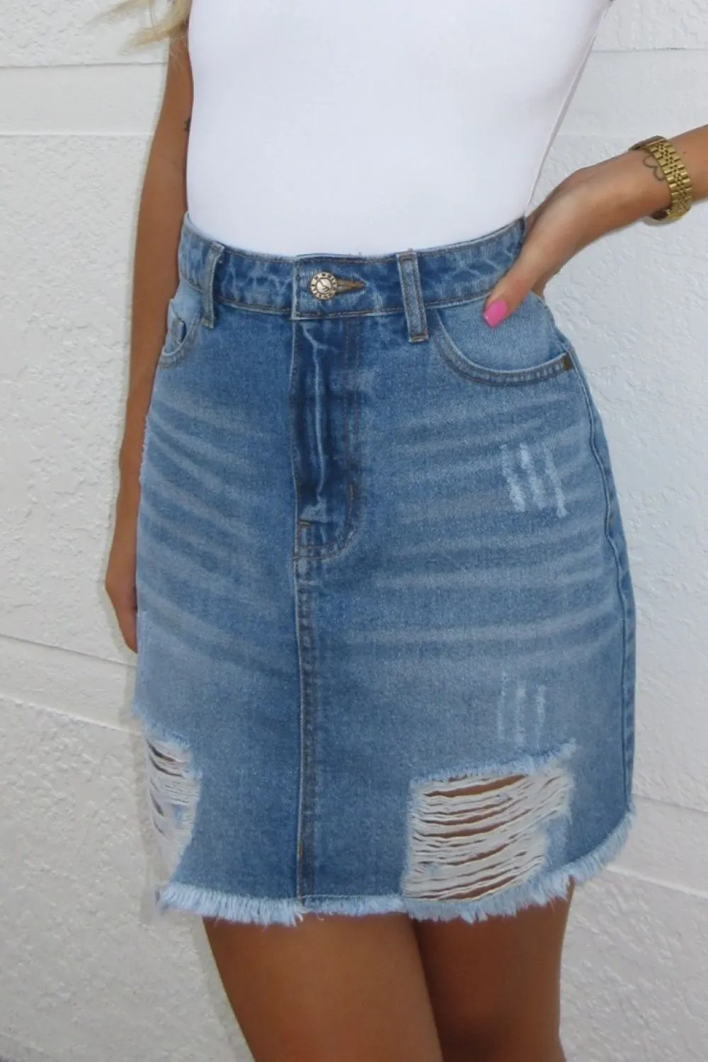 Nevaeh Denim Skirt