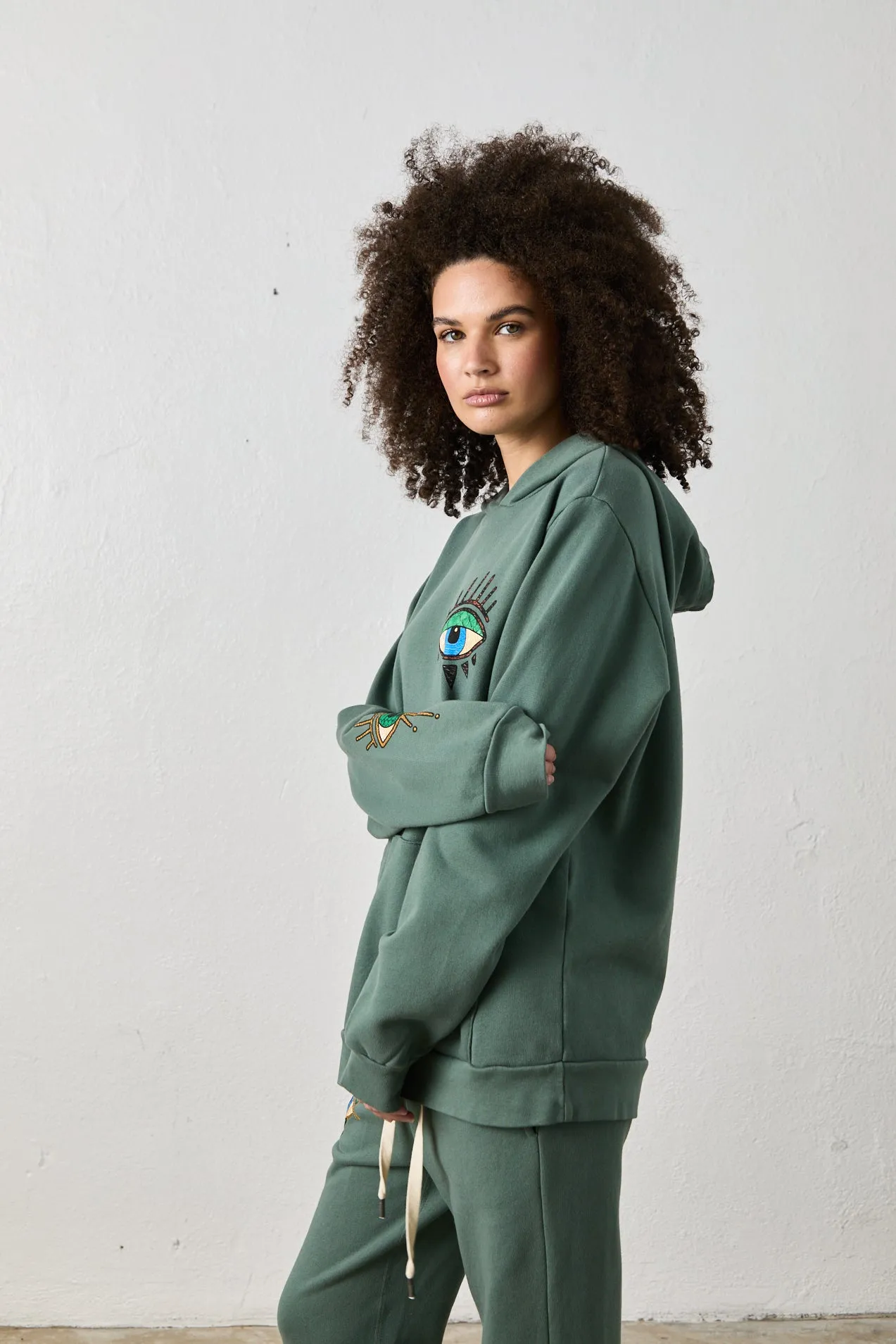 NSF X JA - DOWN TO EARTH PULLOVER HOODY / SAGE