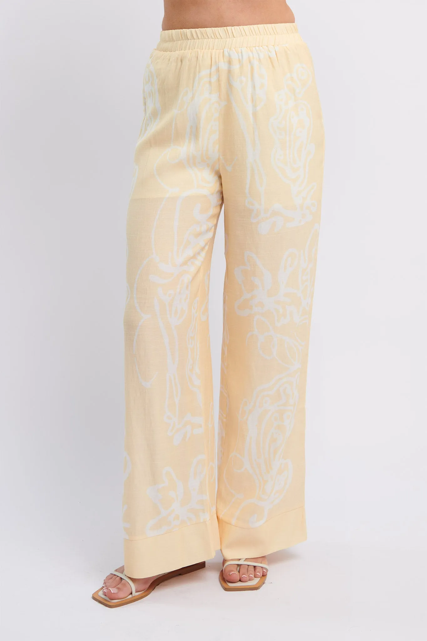 Oceania Long Pants Print Yellow