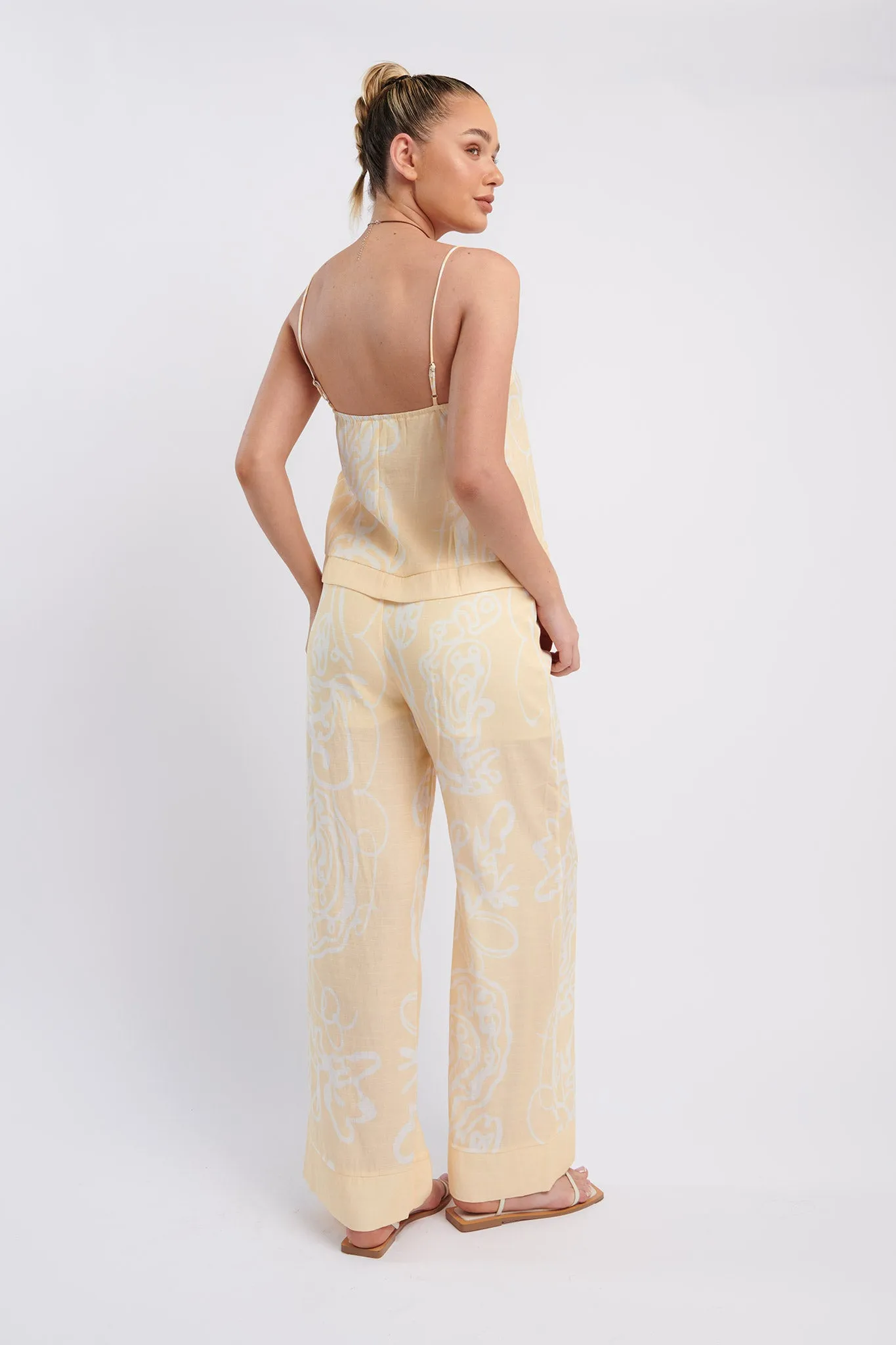 Oceania Long Pants Print Yellow