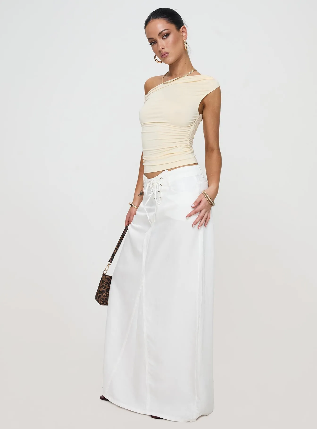 Palmer Midi Skirt Porcelain