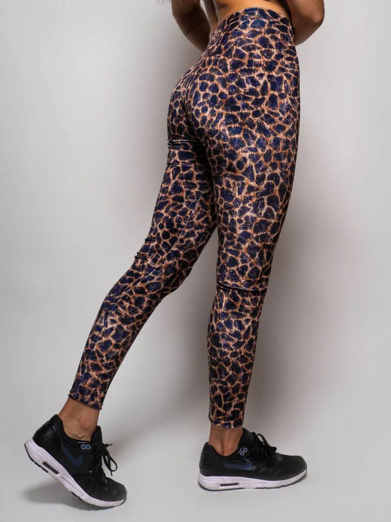 Purple Cheetah Velvet Leggings