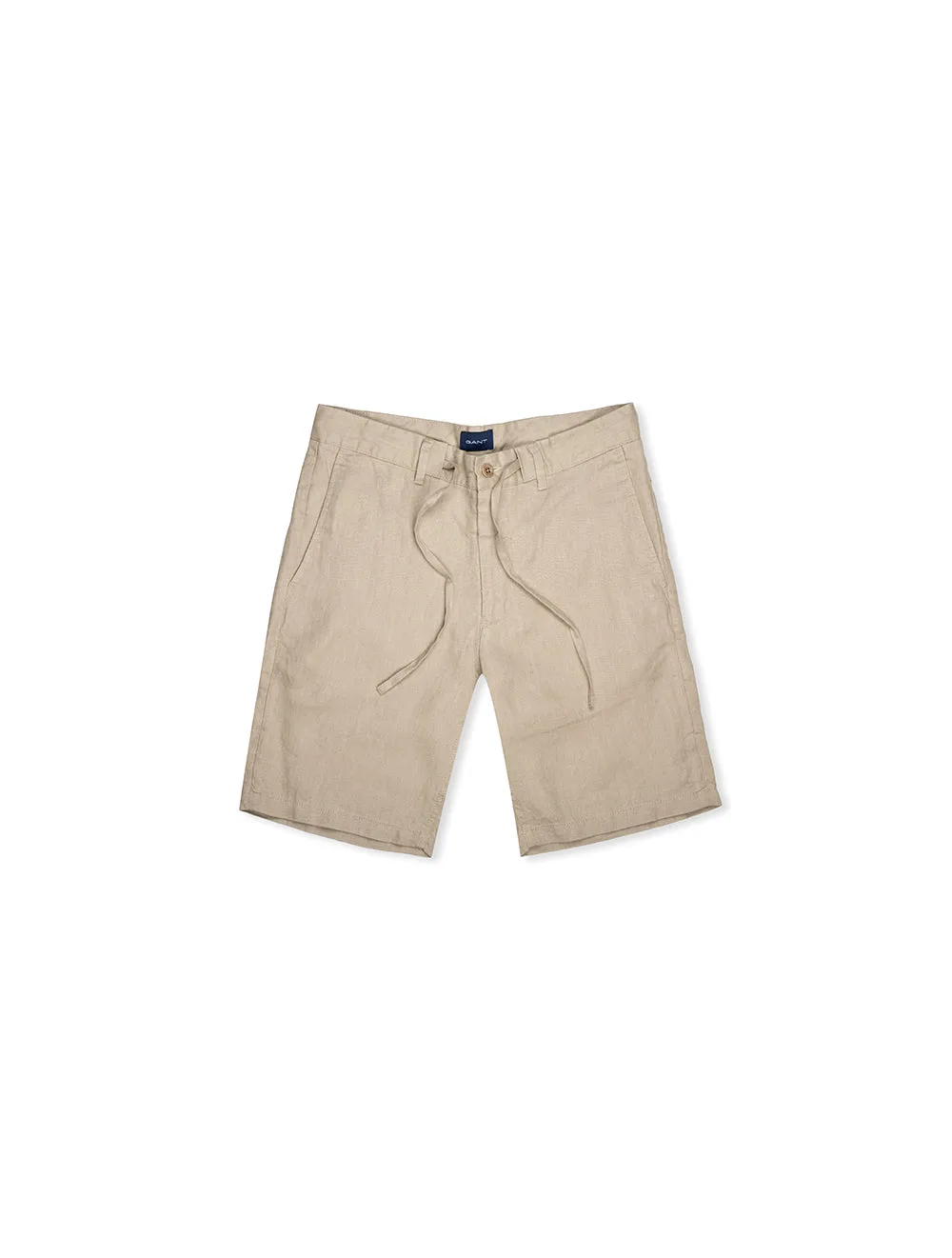 Relaxed Linen Drawstring Shorts Dry Sand