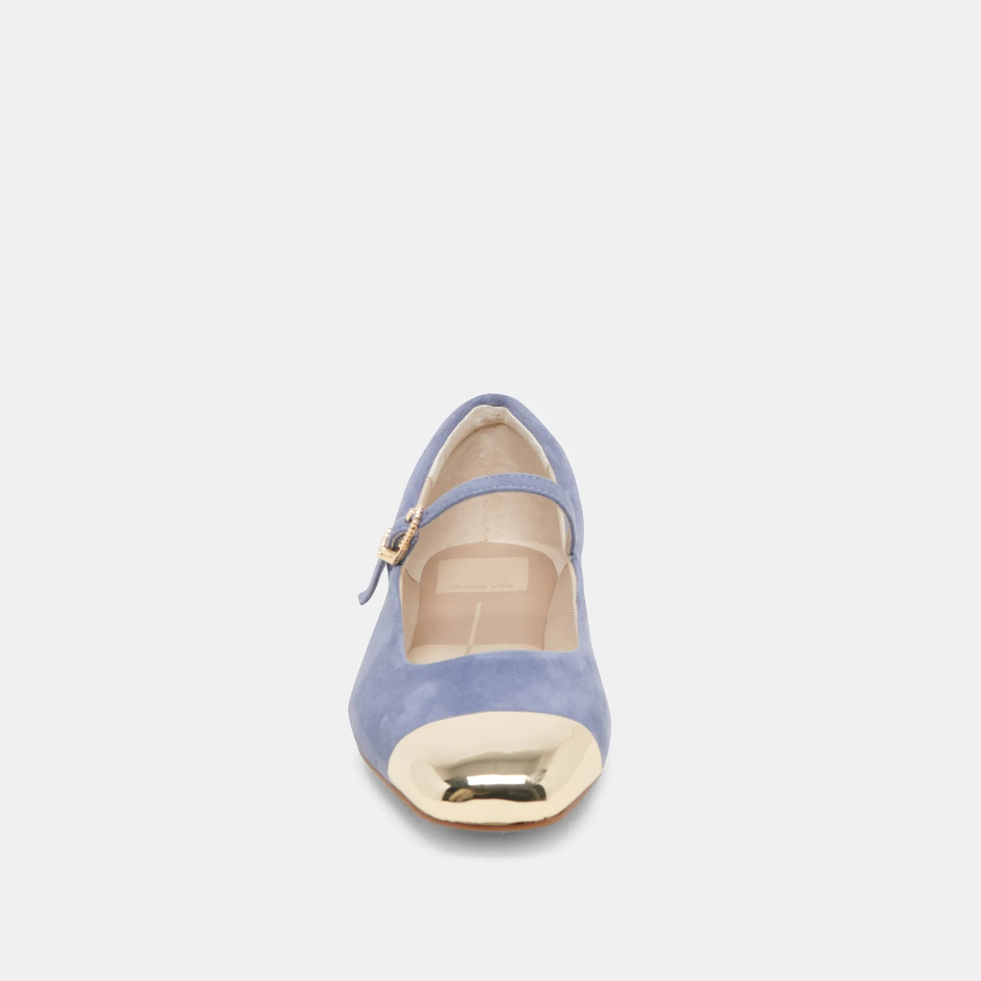 REYES TOE CAP BALLET FLATS BLUEBELL SUEDE