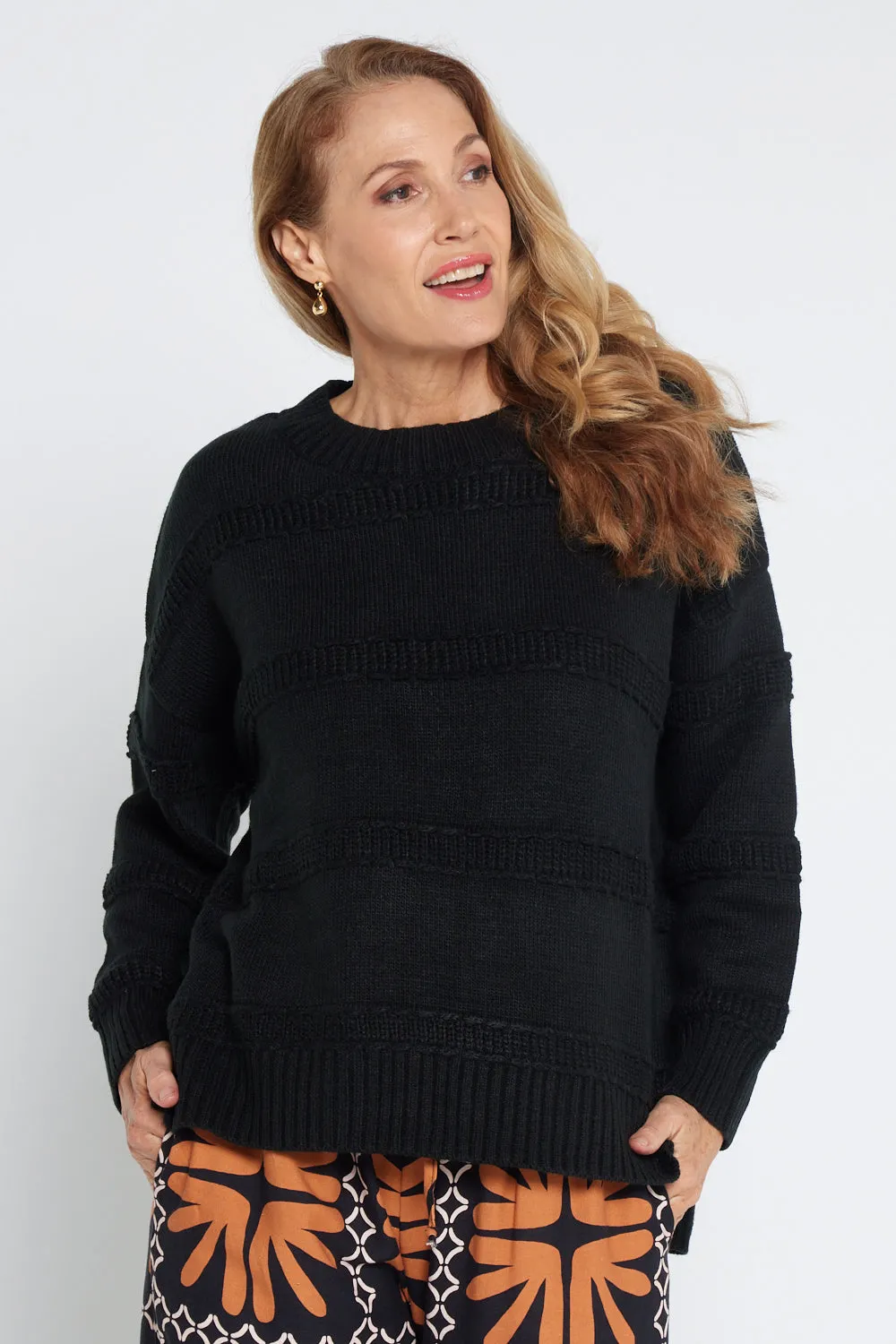 Rome Knit Jumper - Black