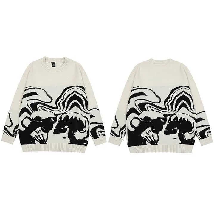 Skeleton Kiss Graphic Sweater