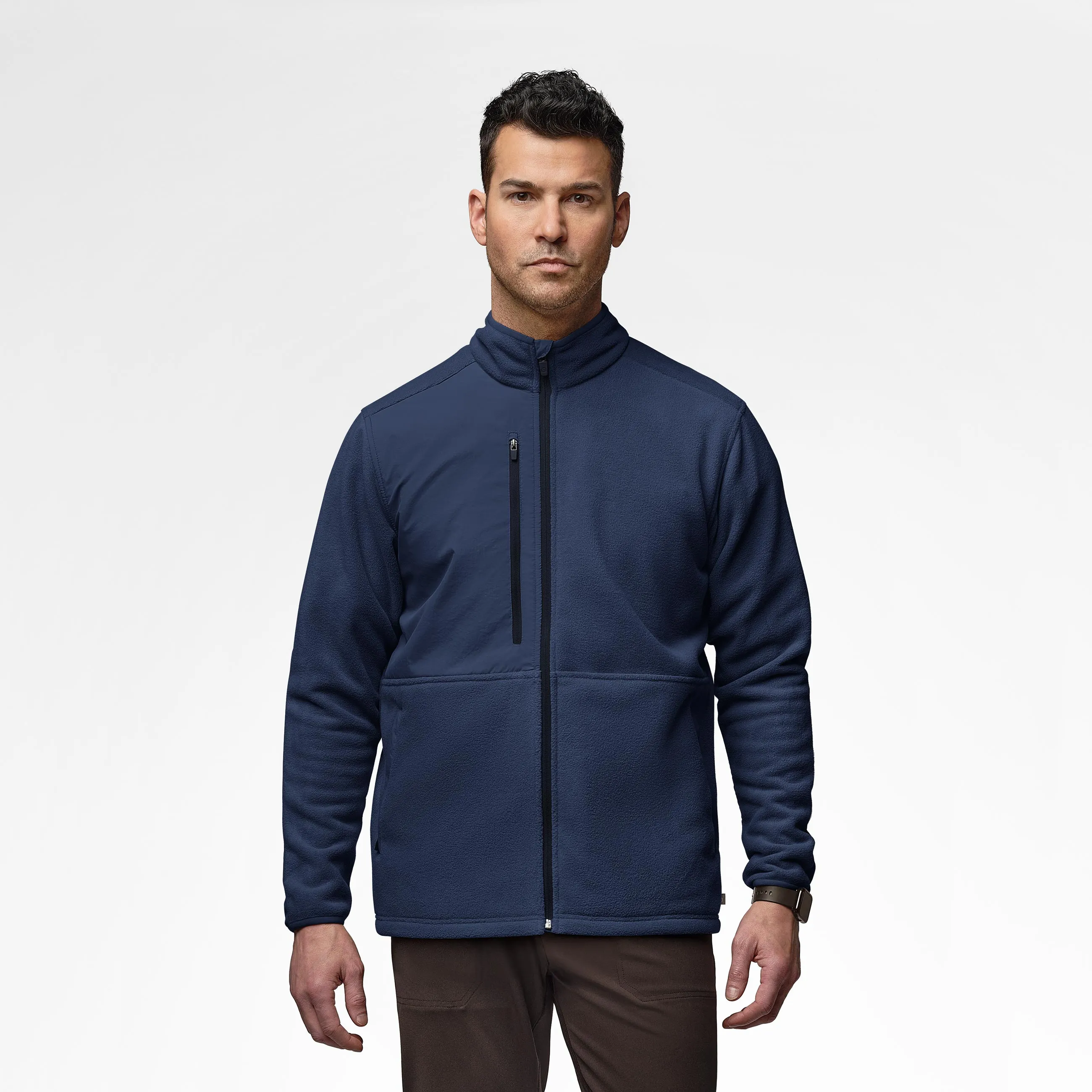 Slate Men's Micro Fleece Zip Jacket - Navy