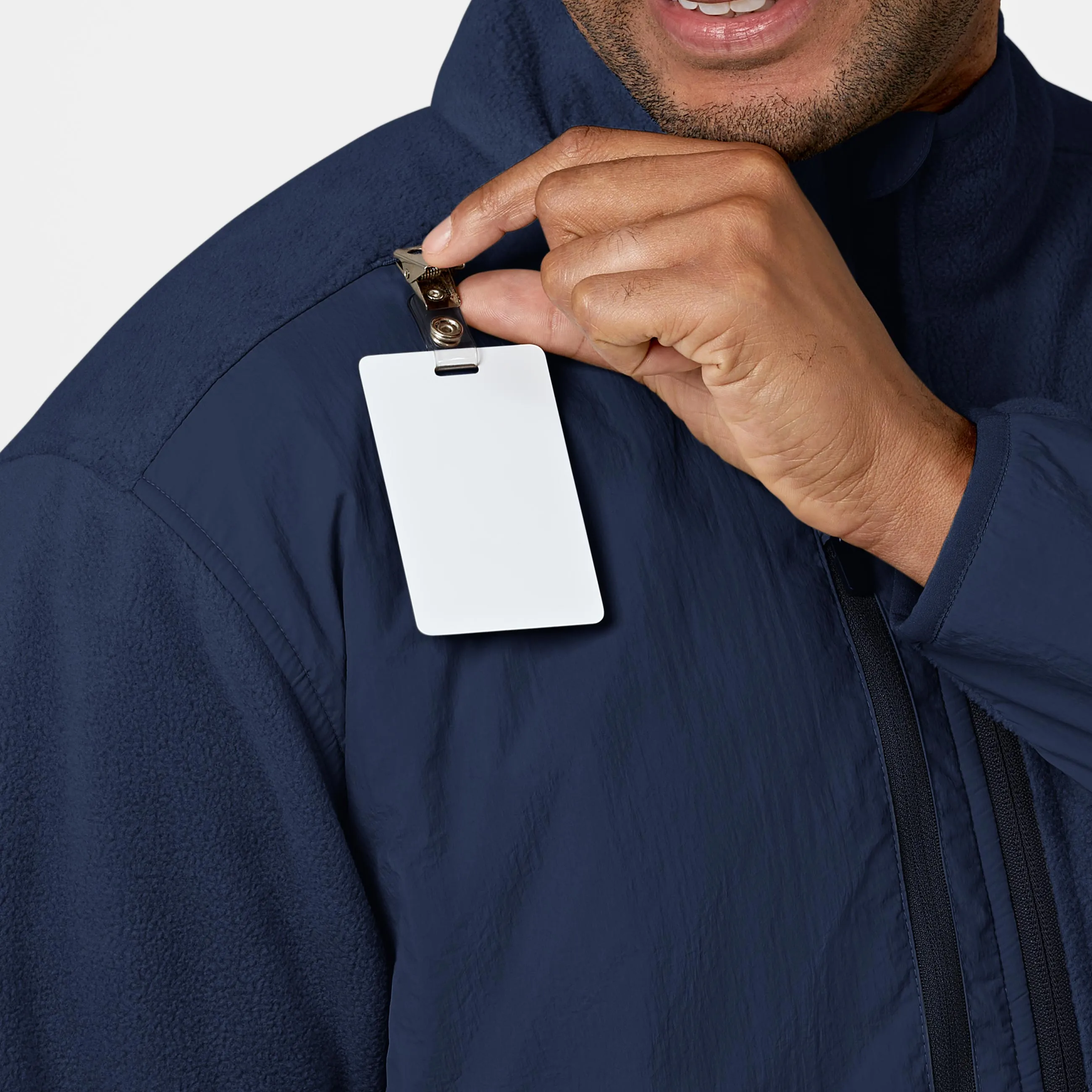 Slate Men's Micro Fleece Zip Jacket - Navy