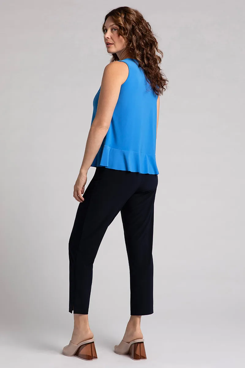 Sleeveless Peplum Top | Marine