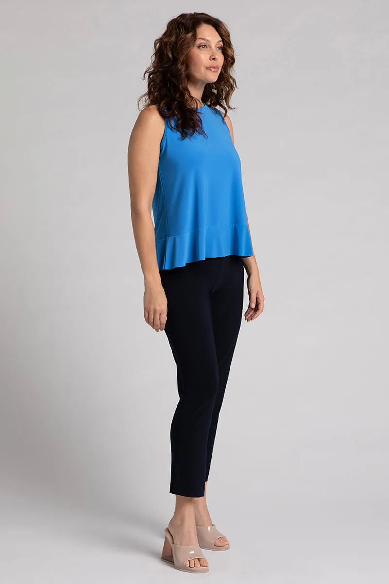 Sleeveless Peplum Top | Marine