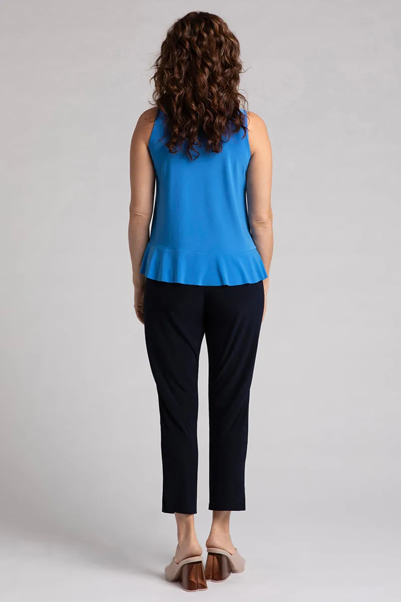 Sleeveless Peplum Top | Marine