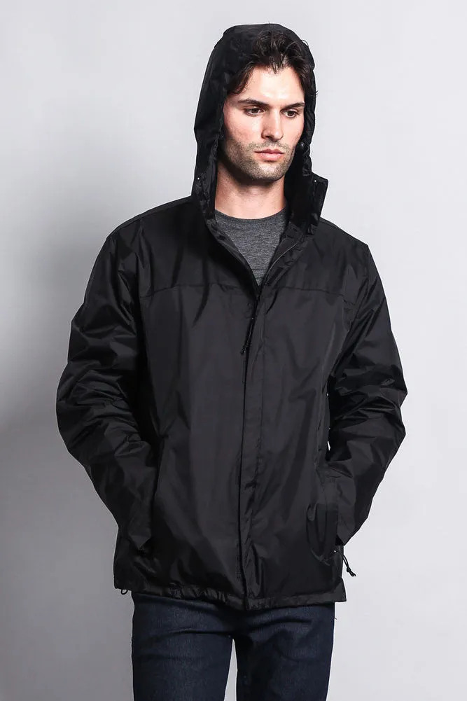 Solid Color Classic Hooded Windbreaker Jacket