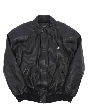 Sporty B Taxi Leather Bomber Jacket