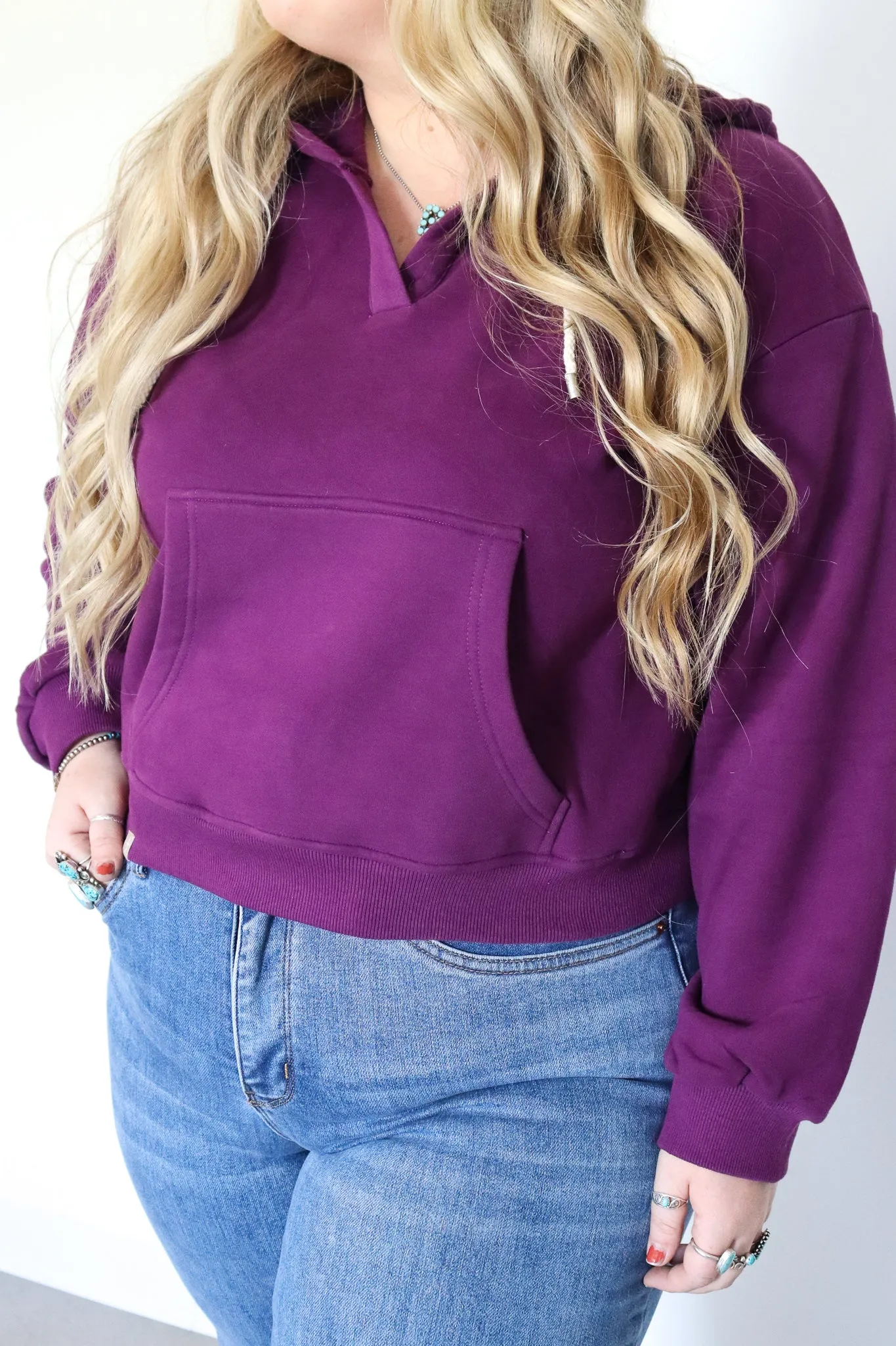 The Weekender V-Neck Crop Hoodie (BFCM)