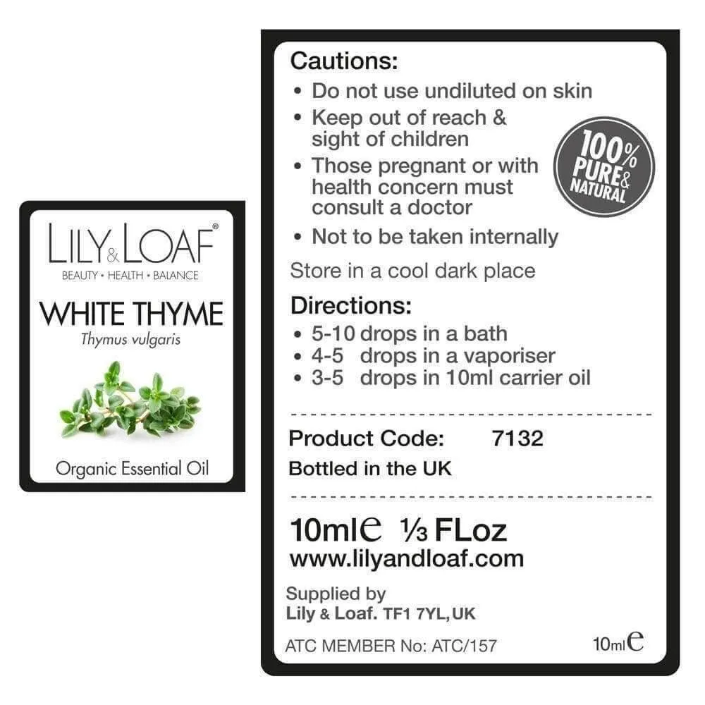 Thyme (White) Organic Essential Oil