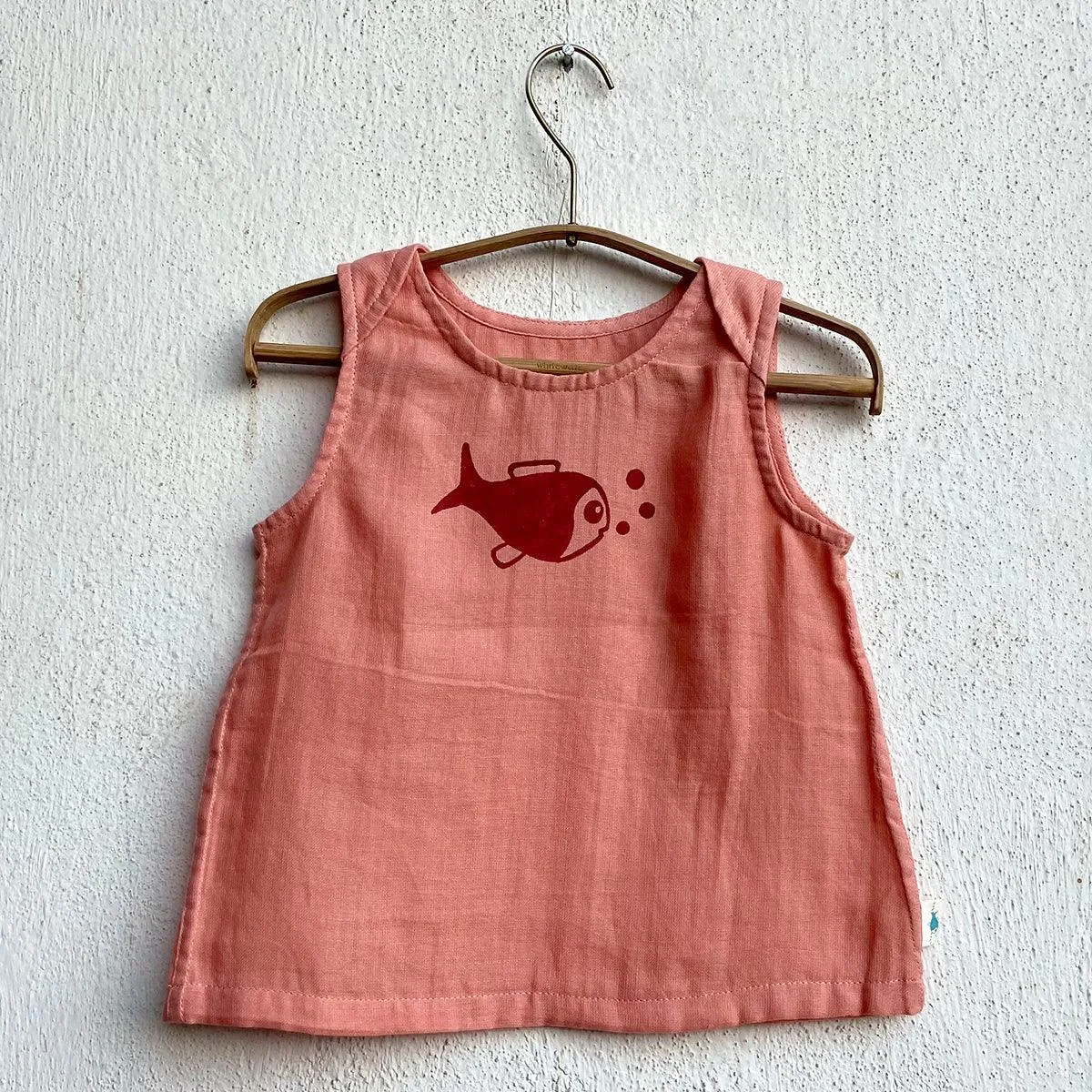 UNISEX ORGANIC KOI PEACH JHABLA WITH RED PANTS