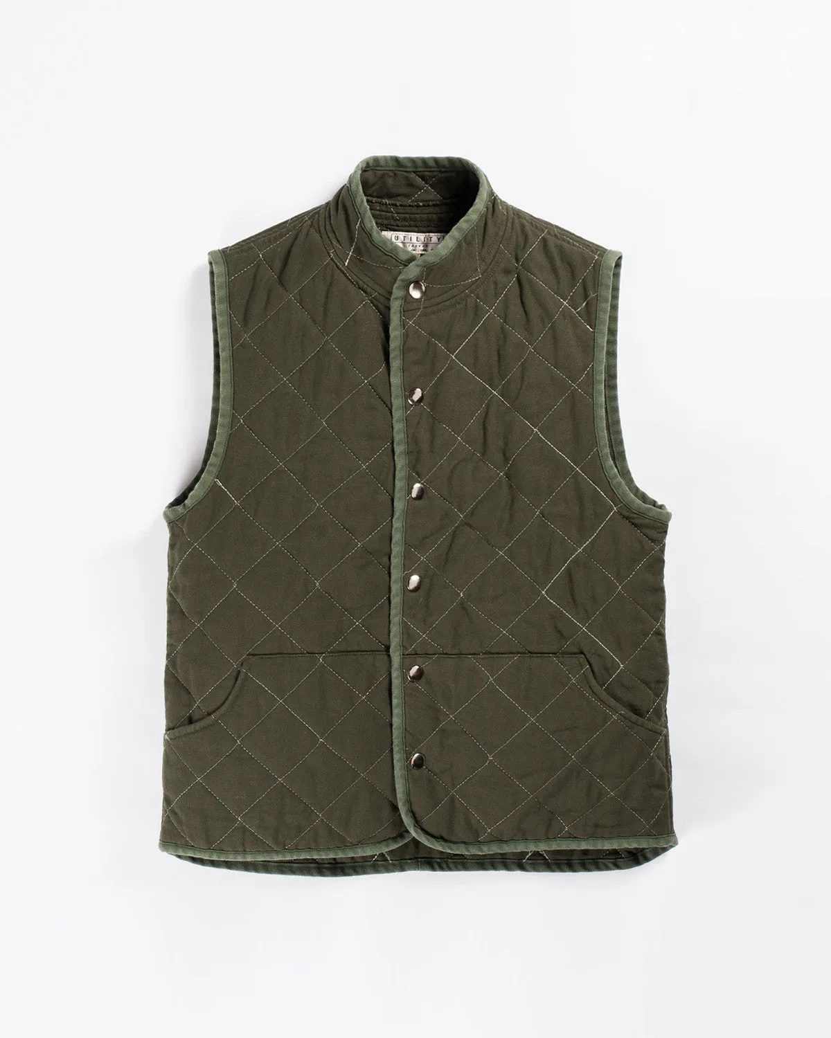 Utility Canvas Snap Vest Olive