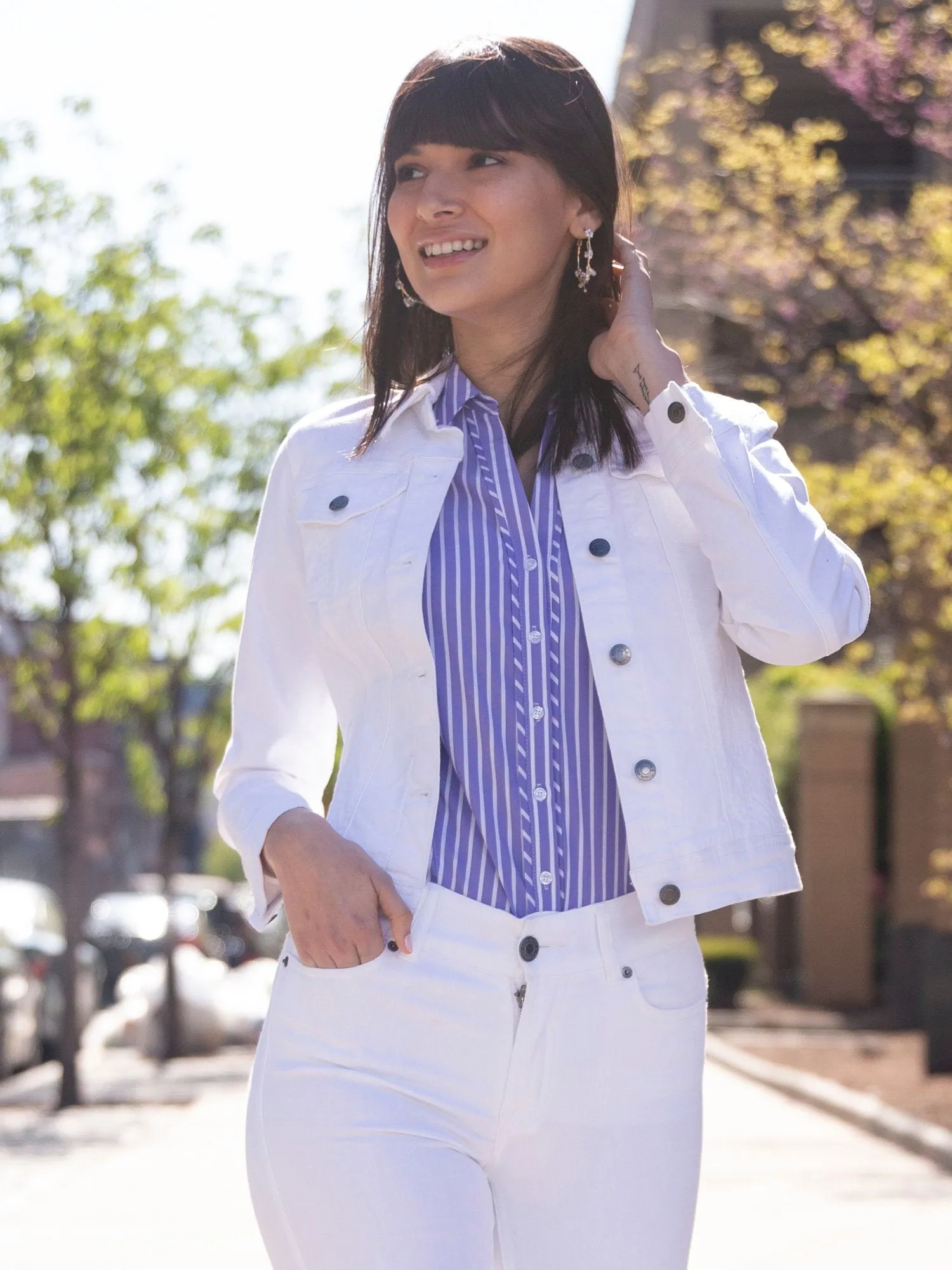 White Denim Jacket