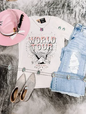 White Mineral Wash World Tour Graphic Tee