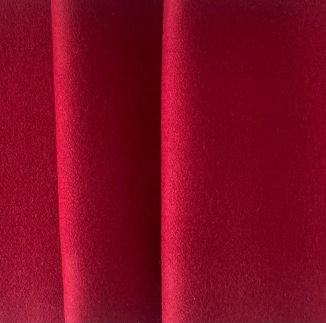 Winter Ruby Red Wool Melton Coating (Made in USA)