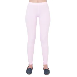 Women Baby Pink Breathable Long Length Legging