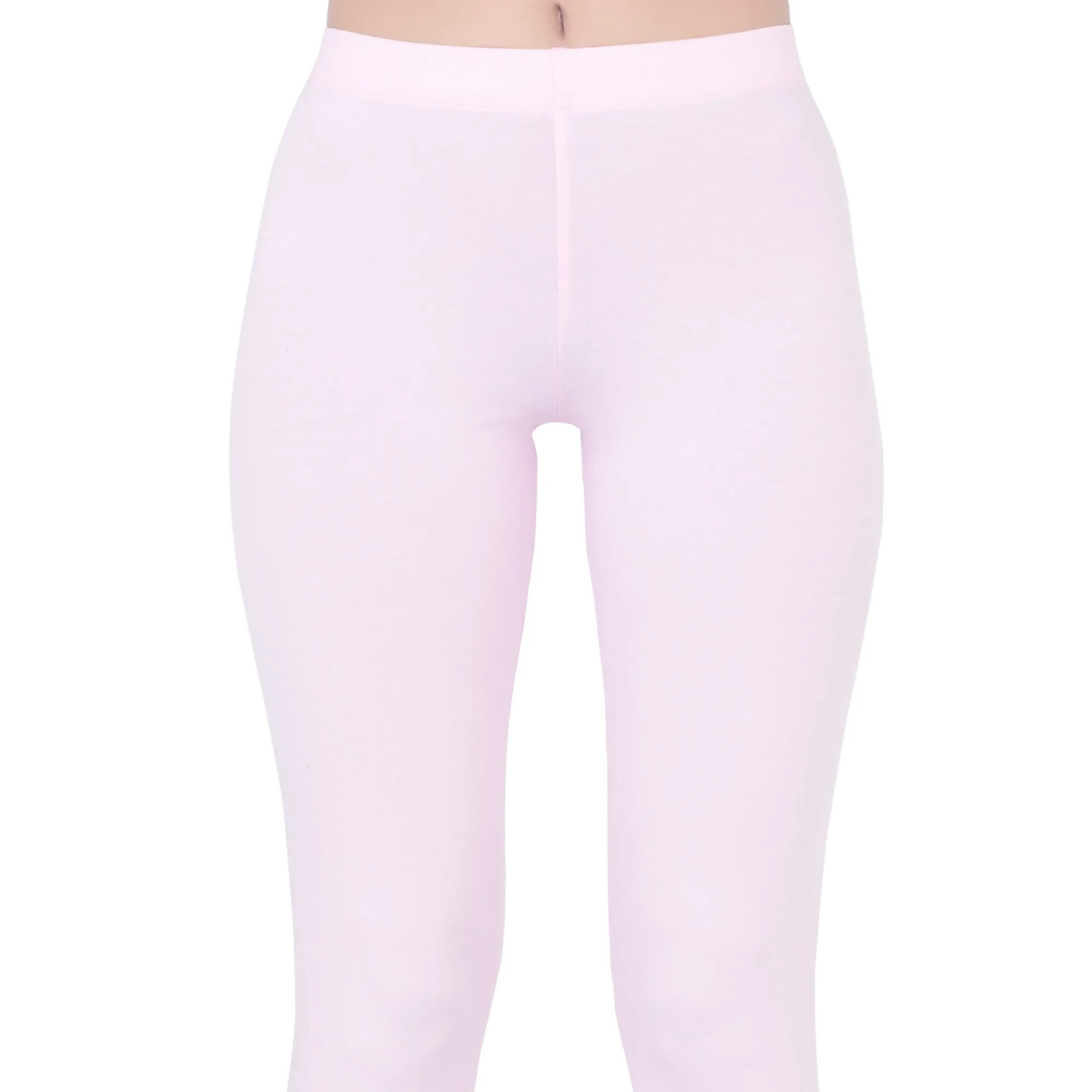 Women Baby Pink Breathable Long Length Legging