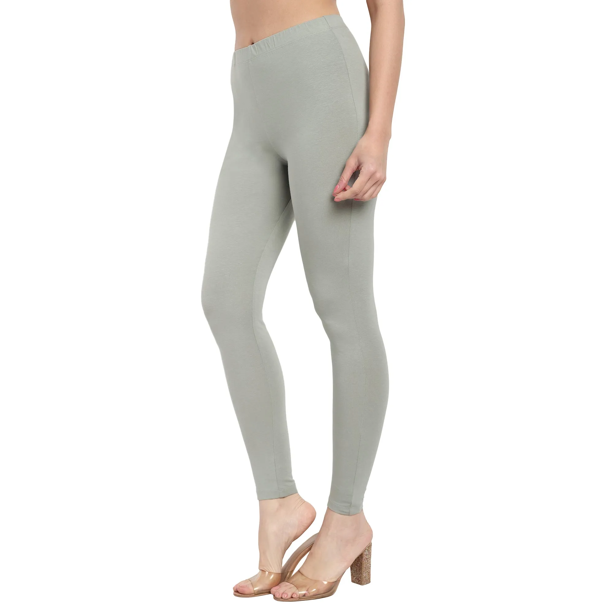 Women Fog Grey Regular Legging