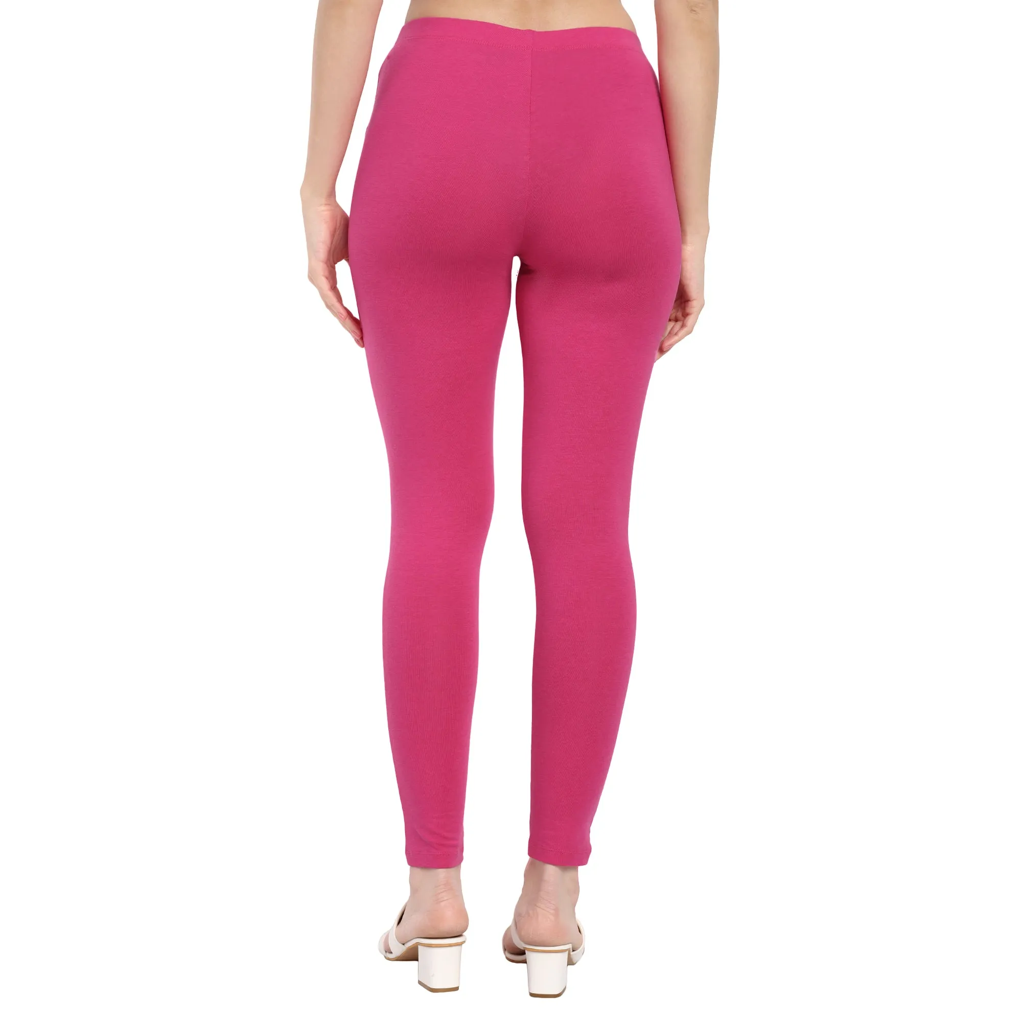 Women Fuchsia Pink Regular Legging