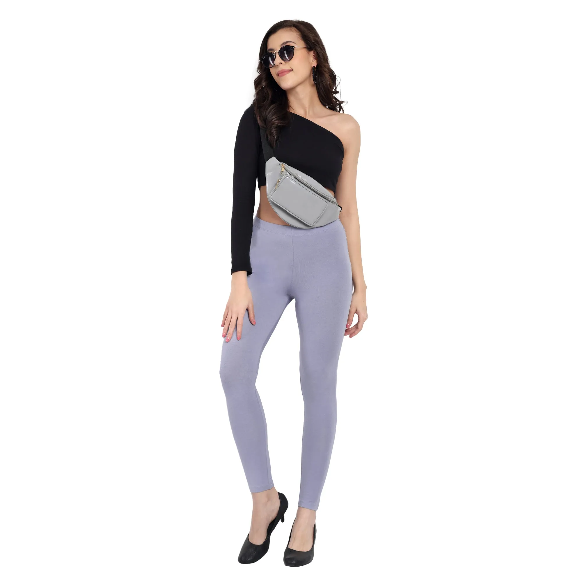 Women Shark Grey Regular Legging