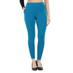 Women Teal Regular Legging