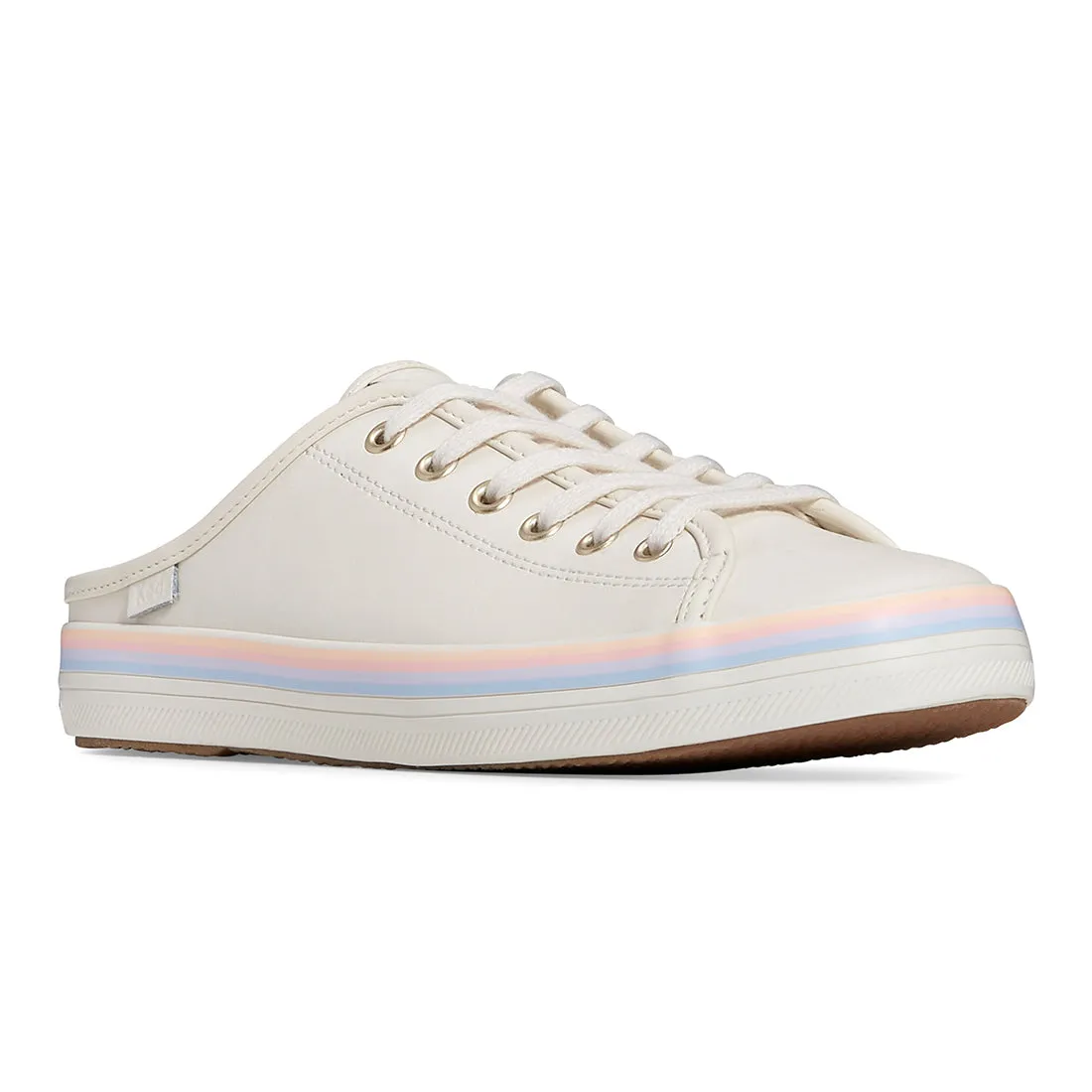 Women's Kickstart Mule Leather Foxing Stipe Egret/Multi (WH67775)